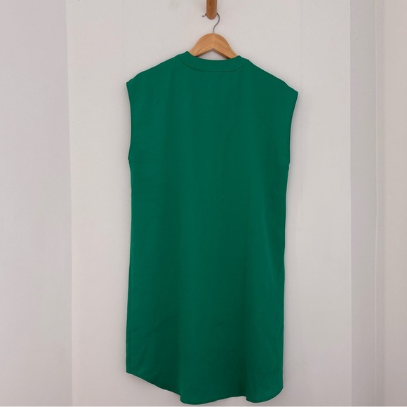 Elie Tahari emerald green relaxed sleeveless shirt dress - Small - Picture 4 of 6